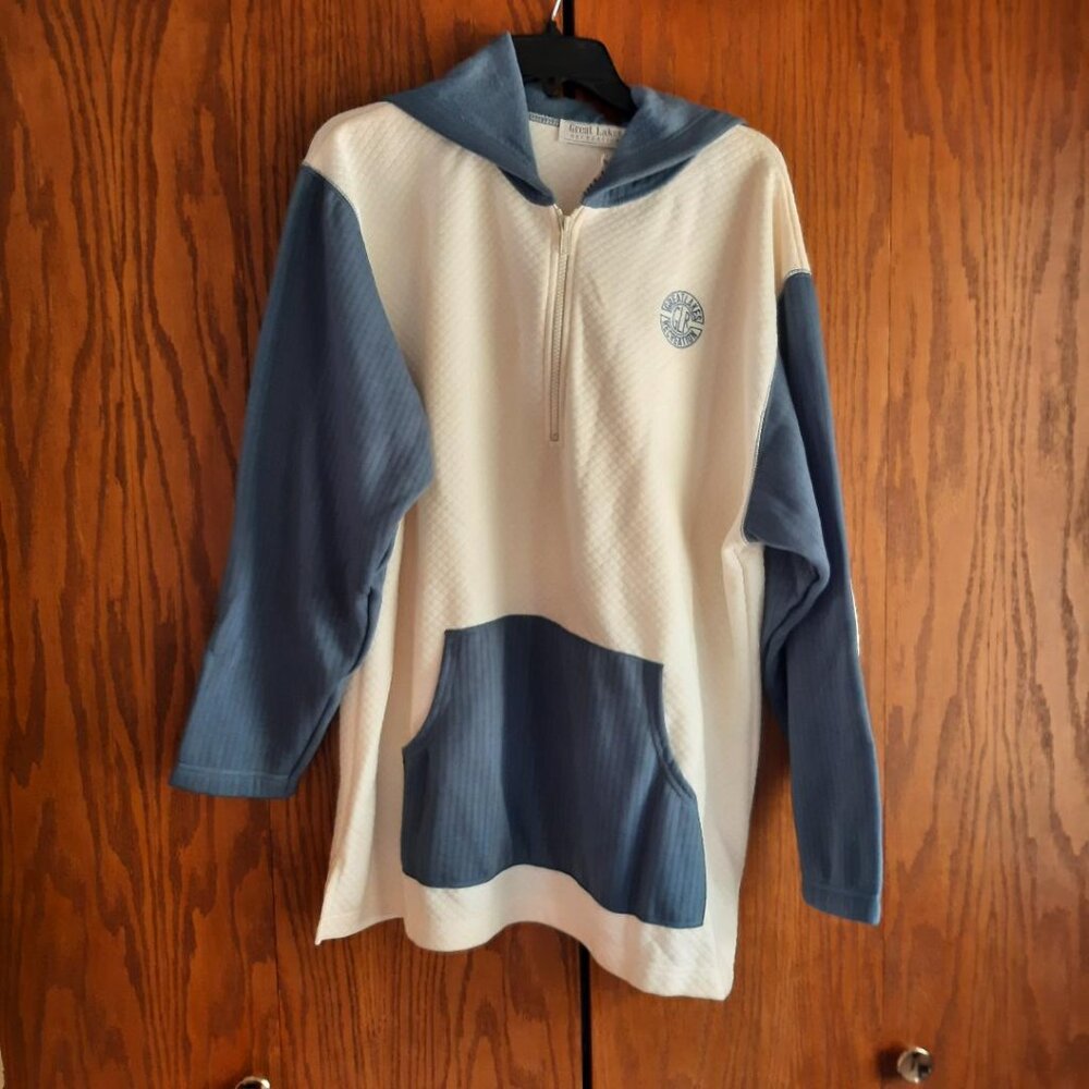 NWE ! Great Lakes Recreation GLR LOGO Hoodie With Pocket Gray/White Size XL